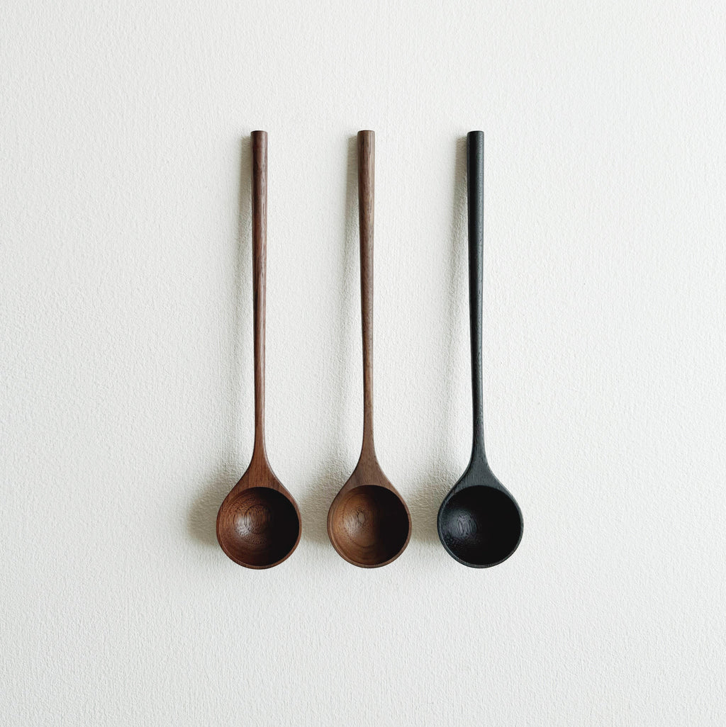 Longstem spoon in a choice of walnut