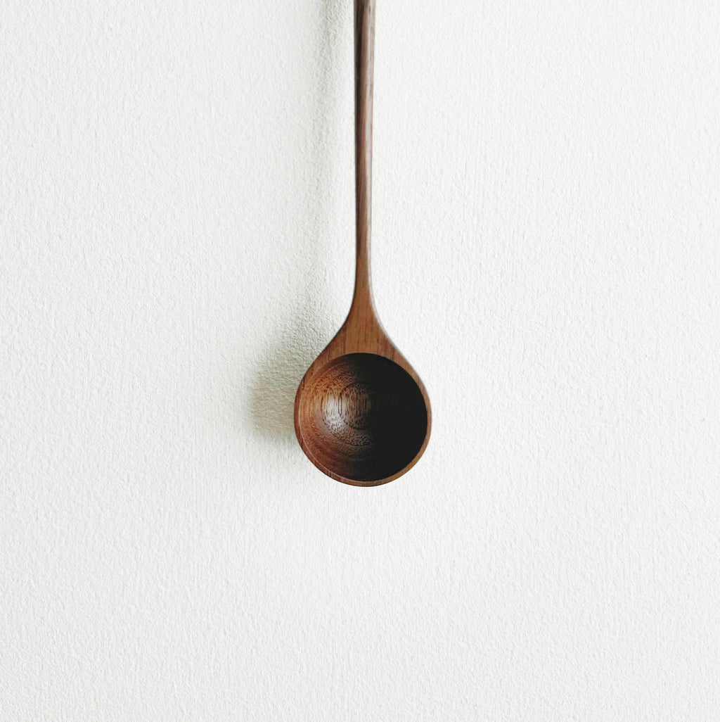 Longstem spoon in a choice of walnut