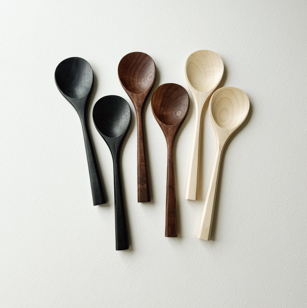 Pair of flat serving spoons