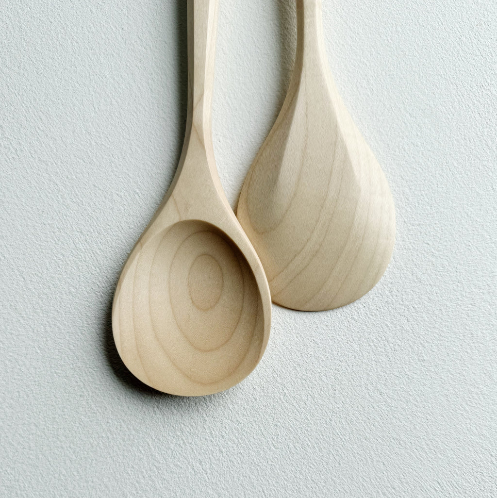 Pair of flat serving spoons