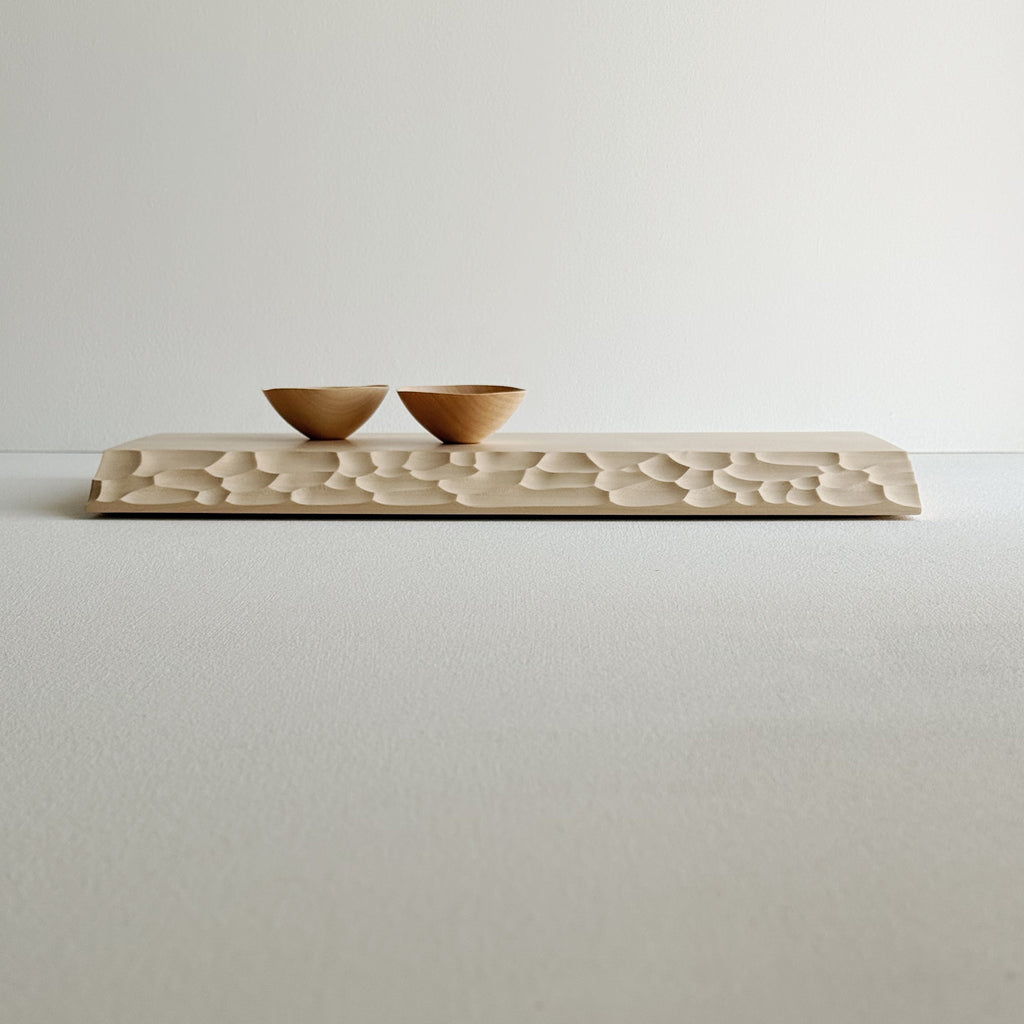 Sculpted presentation board set in sycamore