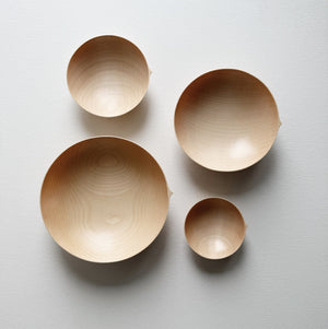 Nesting bowls in sycamore - set of four