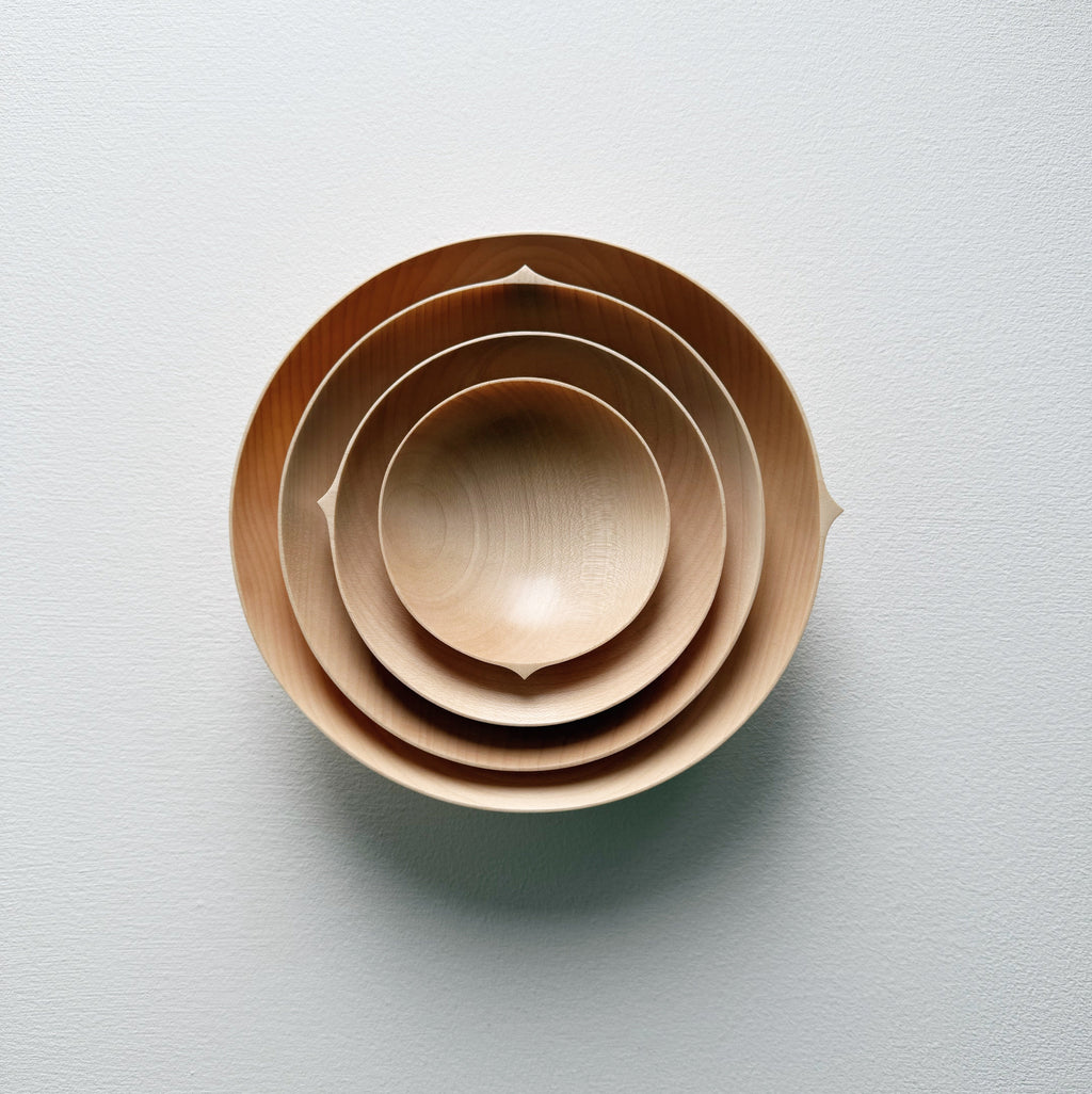 Nesting bowls in sycamore - set of four