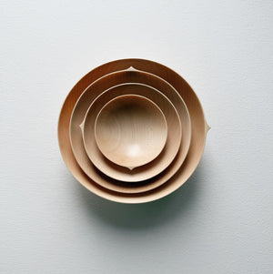 Nesting bowls in sycamore - set of four