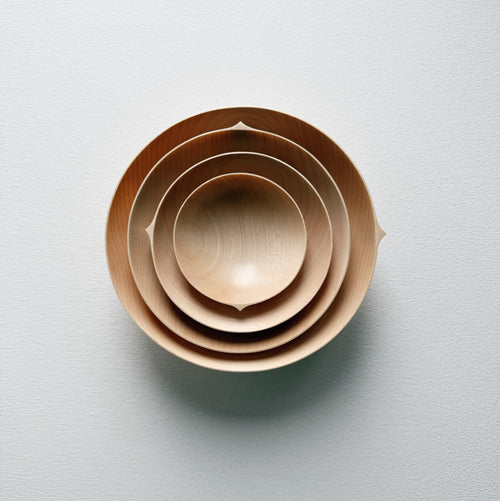 Nesting bowls in sycamore - set of four